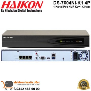 Haikon DS-7604NI-K1 4P 4 Kanal Poe NVR Kayıt Cihazı