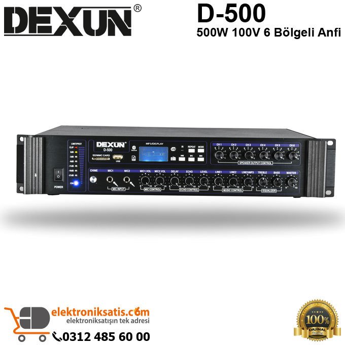 Dexun D-500 100V 6 Bölgeli Anfi