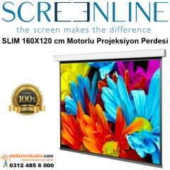 Screenline SLIM 160x120 cm Motorlu Projeksiyon Perdesi