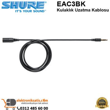 Shure EAC3BK 91 cm Kulaklık Uzatma Kablosu