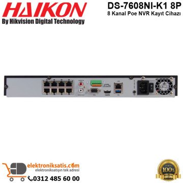 Haikon DS-7608NI-K1 8P 8 Kanal Poe NVR Kayıt Cihazı
