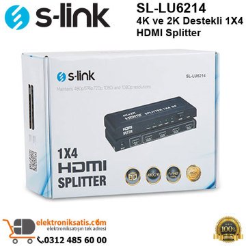 S-Link SL-LU6214 4K ve 2K Destekli 1X4 HDMI Splitter