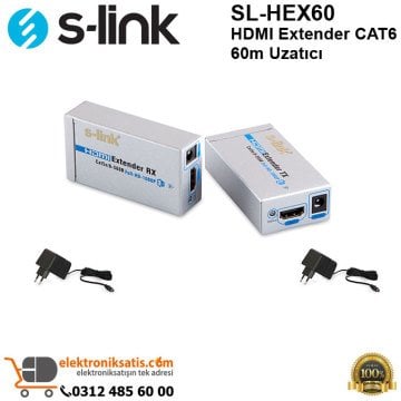 S-Link SL-HEX60 HDMI Extender CAT6 60m Uzatıcı