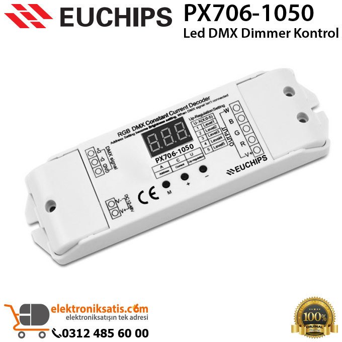 Euchips PX706-1050 DMX 512 RGBW Led Kontrol ünitesi