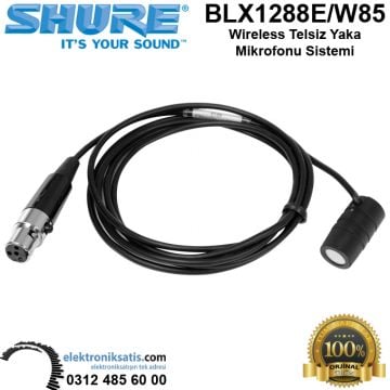 Shure BLX1288E-W85 Wireless Telsiz Yaka Mikrofonu Sistemi