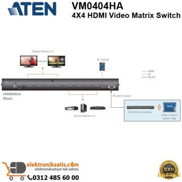 Aten VM0404HA 4X4 HDMI Video Matrix Switch