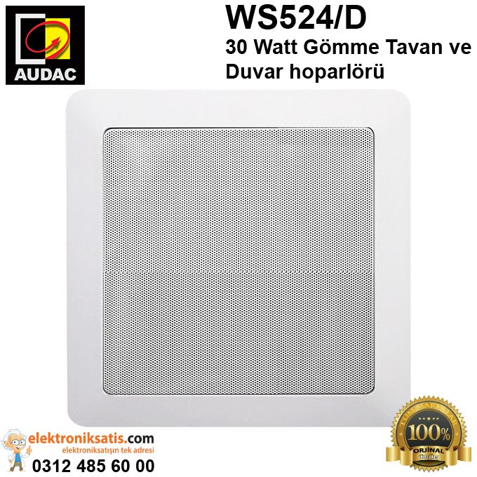 AUDAC WS524/D 30 Watt Gömme Tavan ve Duvar hoparlörü