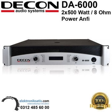 Decon DA-6000 2x500 Watt Power Anfi