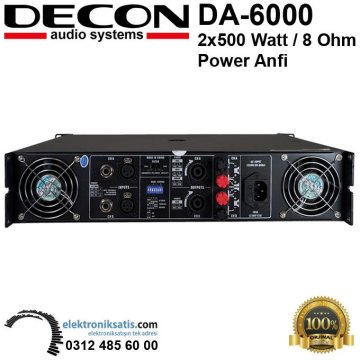 Decon DA-6000 2x500 Watt Power Anfi