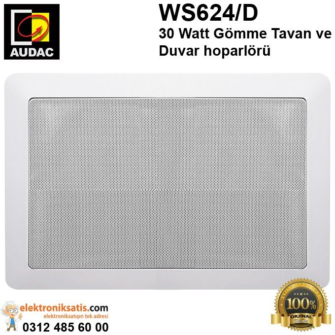 AUDAC WS624/D 30 Watt Gömme Tavan ve Duvar hoparlörü