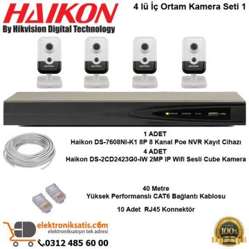 Haikon 4 lü iç Ortam Kamera Seti 1