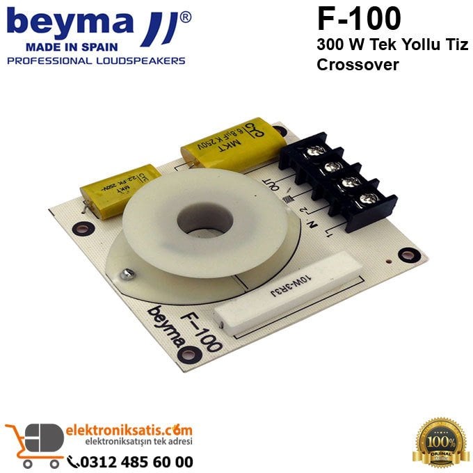 Beyma F-100 300 W Tek Yollu Tiz Crossover