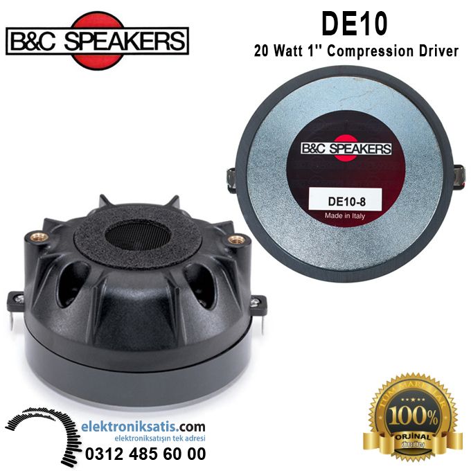 B&C Speakers DE10 20 Watt 1'' Compression Driver