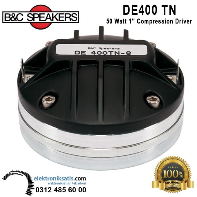 B&C Speakers DE400 TN 50 Watt 1'' Compression Driver