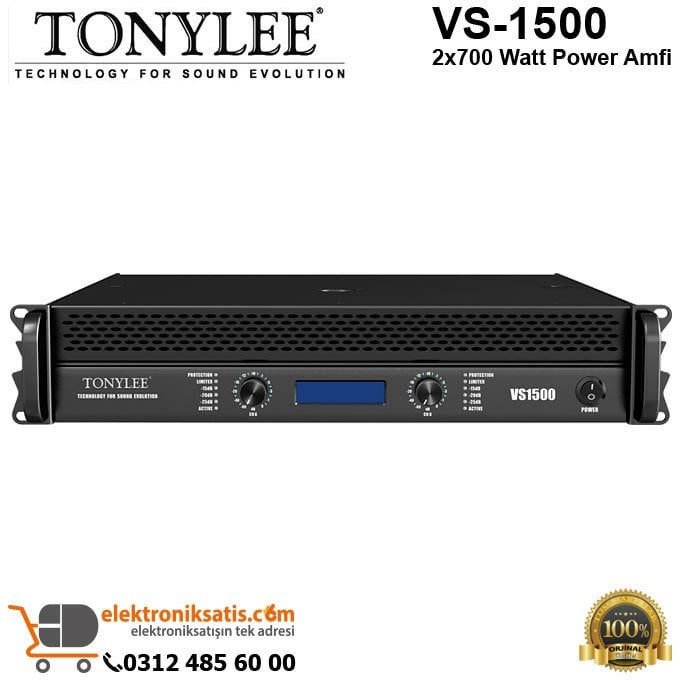 Tonylee VS-1500 2x700 Watt Power Amfi