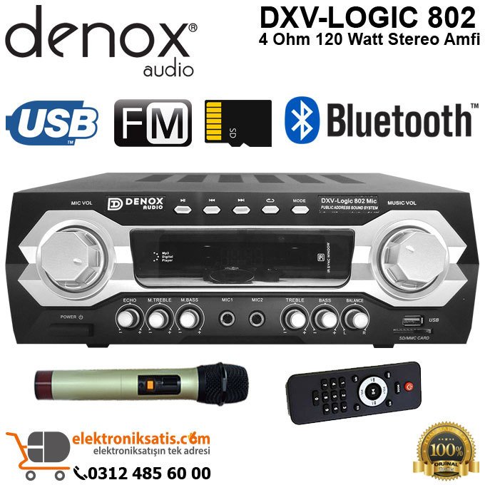 Denox DXV-Logic 802 120 Watt Stereo Amfi