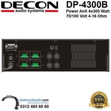 Decon DP-4300B Power Anfi 4x300 Watt 70V-100V Hat Trafolu