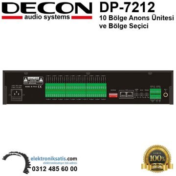 Decon DP-7212 10 Bölge Anons Ünitesi ve Bölge Seçici