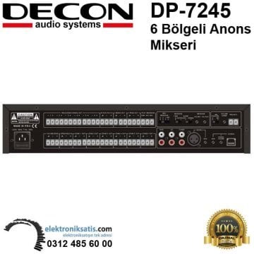 Decon DP-7245 6 Bölgeli Anons Mikseri