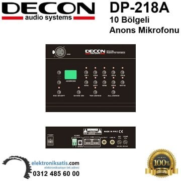 Decon DP-218A 10 Bölgeli Anons Mikrofonu