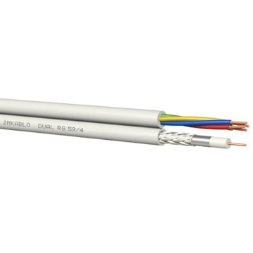 2M Kablo Dual RG 59-4 PA Koaksiyel Kablo
