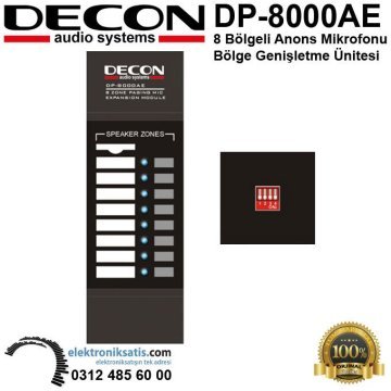 Decon DP-8000AE 8 Bölgeli Anons Mikrofonu Bölge Genişletme Ünitesi