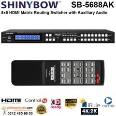 Shinybow SB-5688AK 8x8 HDMI Matrix Routing Switcher with Auxiliary Audio