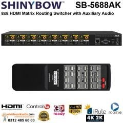 Shinybow SB-5688AK 8x8 HDMI Matrix Routing Switcher with Auxiliary Audio