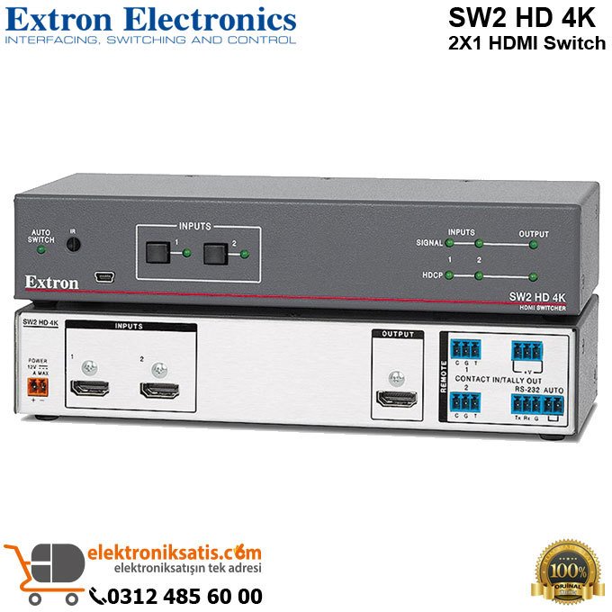 Extron SW2 HD 4K 2X1 HDMI Switch