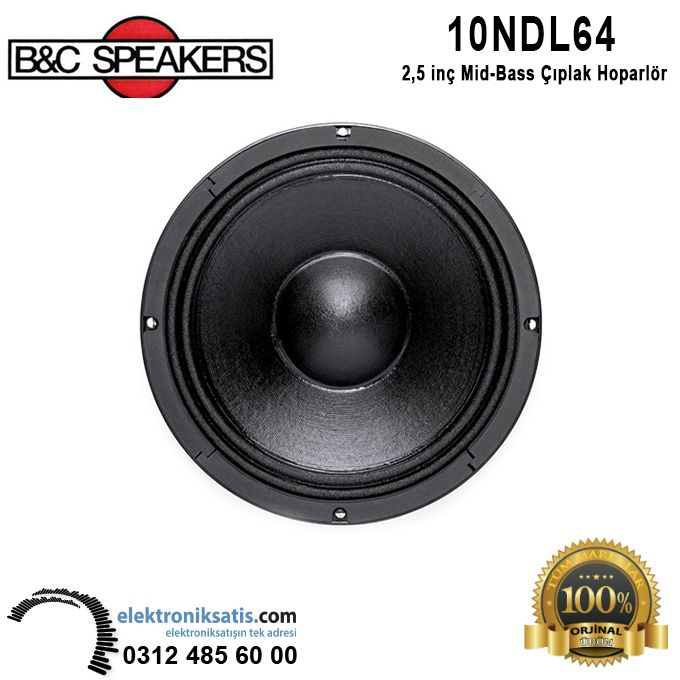 B&C 10NDL64  10' - 25 cm Mid-Bass Çıplak Hoparlör