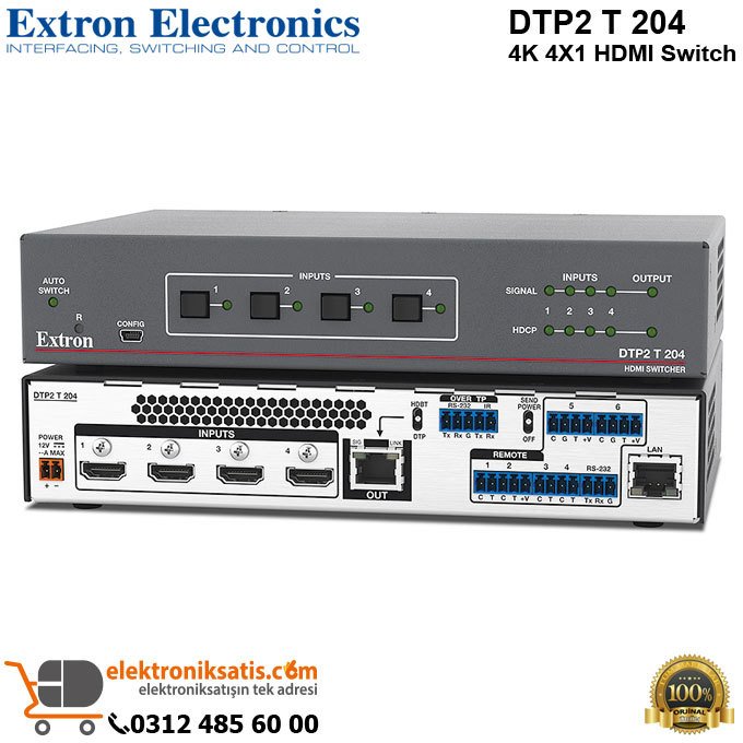 Extron DTP2 T 204 4K 4X1 HDMI Switch