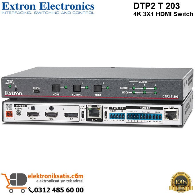 Extron DTP2 T 203 4K 3X1 HDMI Switch