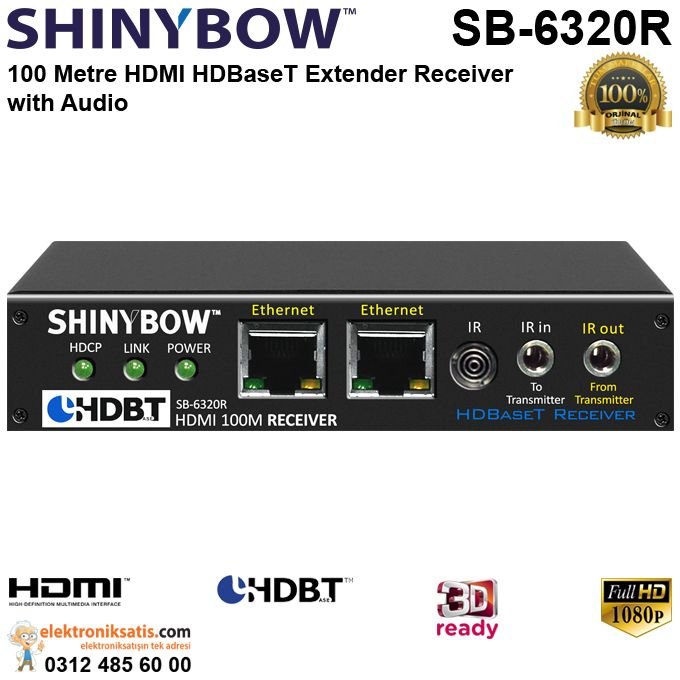 Shinybow SB-6320R HDMI HDBaseT Extender Receiver with Audio