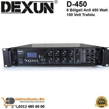 Dexun D-450 6 Bölgeli Anfi 450 Watt 100 Volt Trafolu