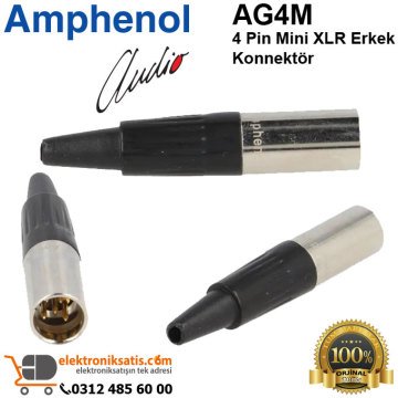 Amphenol AG4M 4 Pin Mini XLR Erkek Konnektör