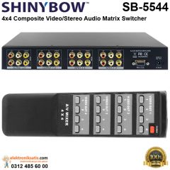 Shinybow SB-5544 4x4 Composite Video/Stereo Audio Matrix Switcher