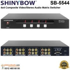 Shinybow SB-5544 4x4 Composite Video/Stereo Audio Matrix Switcher