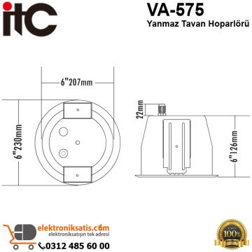 ITC VA-575 Yanmaz Tavan Hoparlörü