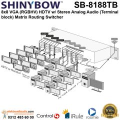 Shinybow SB-8188TB 8x8 VGA HDTV w/ Stereo Audio Matrix Routing Switcher