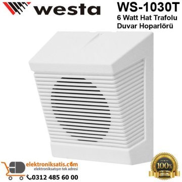 Westa WS-1030T 6 Watt Hat Trafolu Duvar Hoparlörü