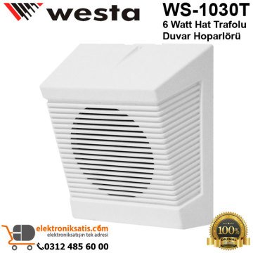 Westa WS-1030T 6 Watt Hat Trafolu Duvar Hoparlörü