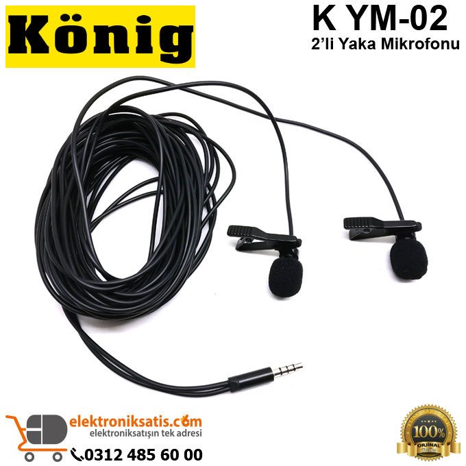 König K YM-02 2 li Yaka Mikrofonu