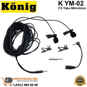 König K YM-02 2 li Yaka Mikrofonu