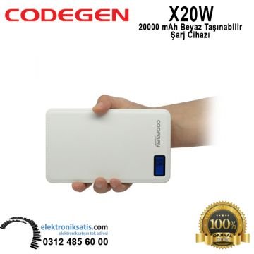 Codegen X20W 20000 mAh Beyaz Taşınabilir Şarj Cihazı