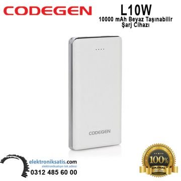 Codegen L10W 10000 mAh Beyaz Taşınabilir Şarj Cihazı