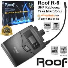 Roof R-6 UHF Kablosuz Yaka Mikrofonu