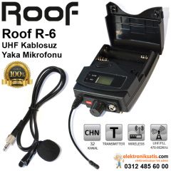 Roof R-6 UHF Kablosuz Yaka Mikrofonu