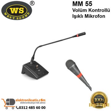 West Sound MM 55 Volüm Kontrollü Işıklı Mikrofon