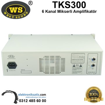 West Sound TKS 300 6 Kanal 300 Watt Mikserli Amplifikatör