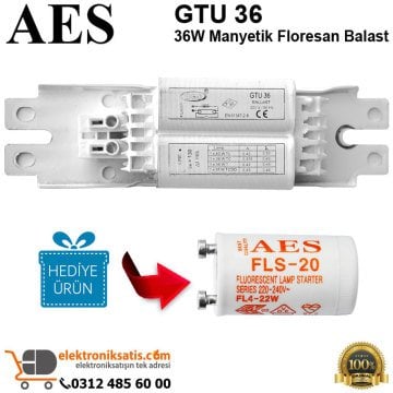 AES GTU 36 36W Manyetik Floresan Balast